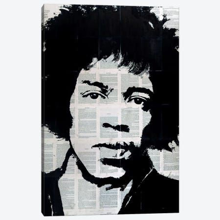 Jimi Hendrix Canvas Print #AHS74} by Ahmad Shariff Canvas Art Print