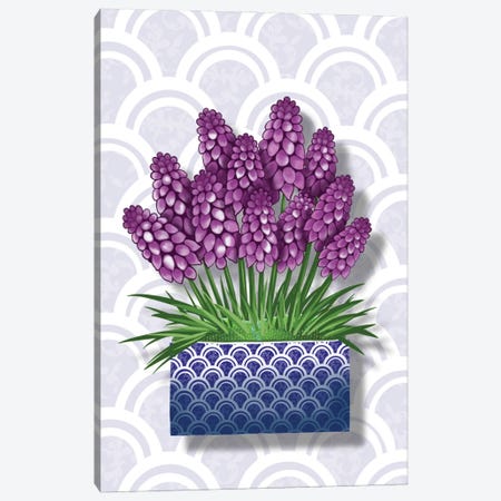Blue Pot Hyacinth Canvas Print #AHT12} by Ann Hutchinson Art Print