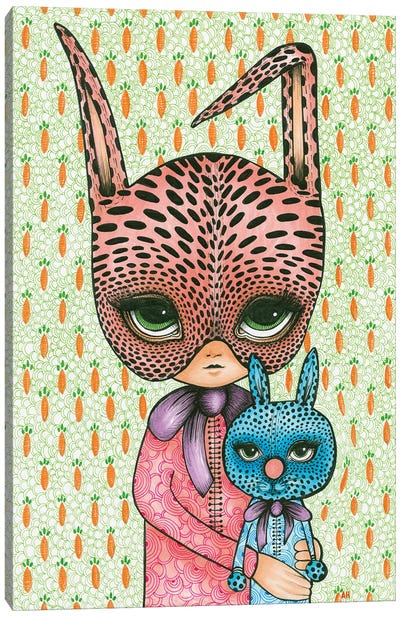 Bunny Girl Canvas Art Print - Ann Hutchinson
