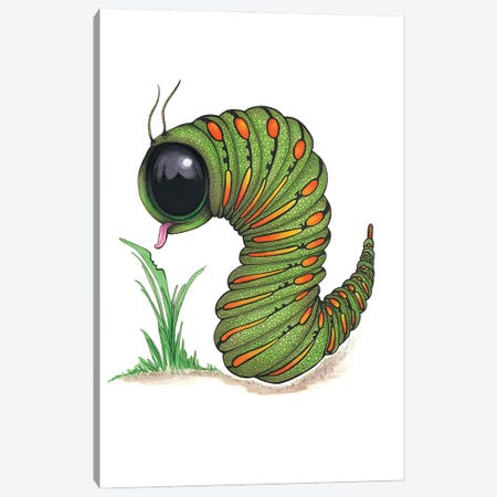 Caterpillar Big Eye Canvas Print #AHT26} by Ann Hutchinson Canvas Print