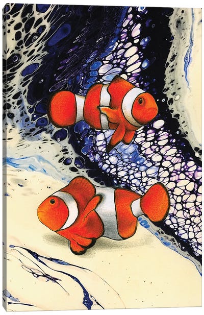Clowning Around Canvas Art Print - Clown Fish Art