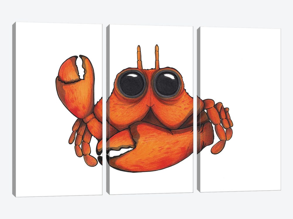 Crab "Carlos" by Ann Hutchinson 3-piece Art Print