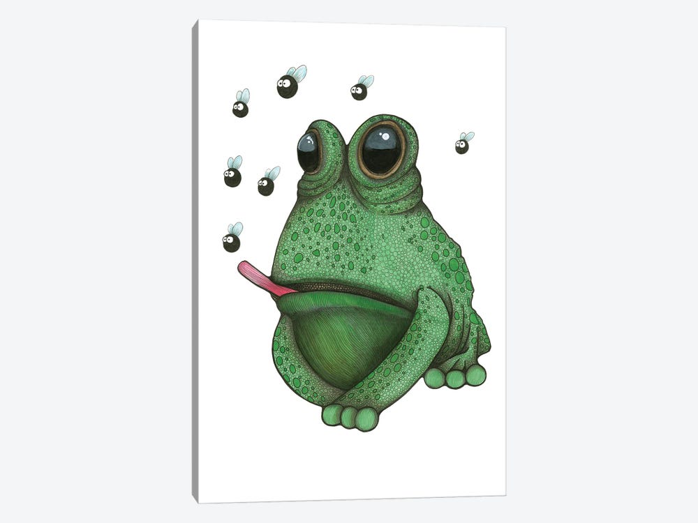 Frog Likes Flies by Ann Hutchinson 1-piece Art Print