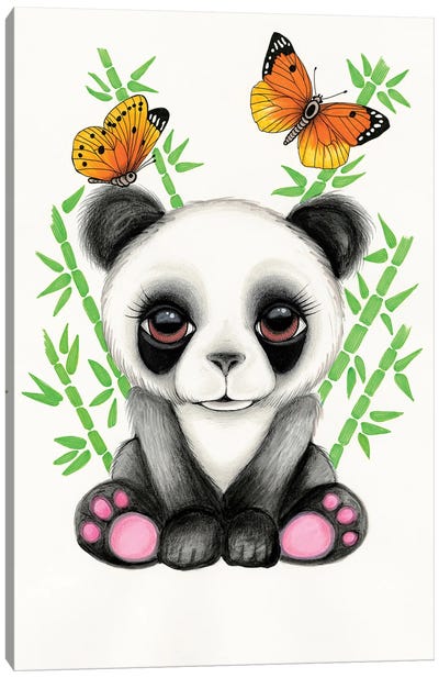 Baby Panda Canvas Art Print - Baby Animal Art