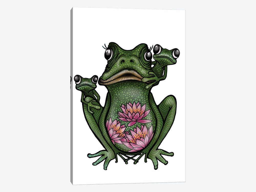 Frogs by Ann Hutchinson 1-piece Canvas Art Print