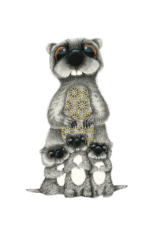 Gopher Family by Ann Hutchinson wall art