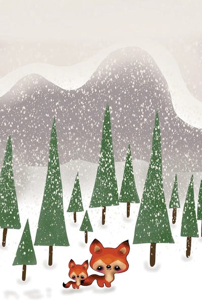 Winter Wonderland: Little Foxes In The Field by Ann Hutchinson