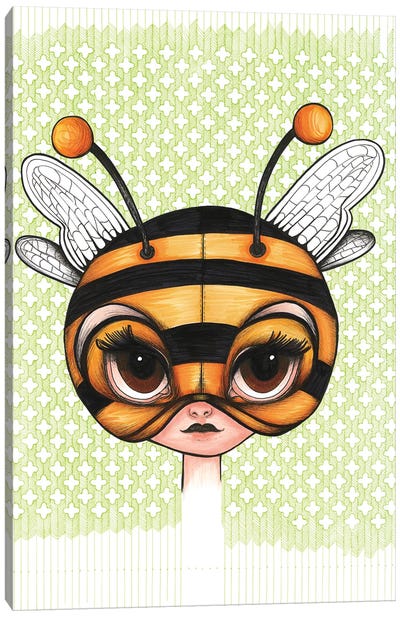 Bee Girl Canvas Art Print - Ann Hutchinson