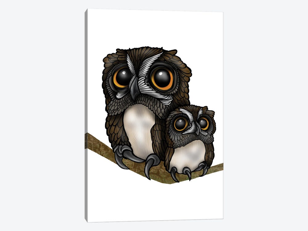 Owls by Ann Hutchinson 1-piece Canvas Print