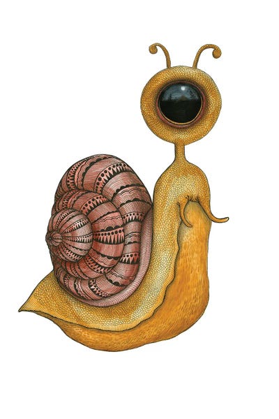 Snail by Ann Hutchinson multi panel art