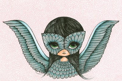 Bird Girl by Ann Hutchinson canvas print