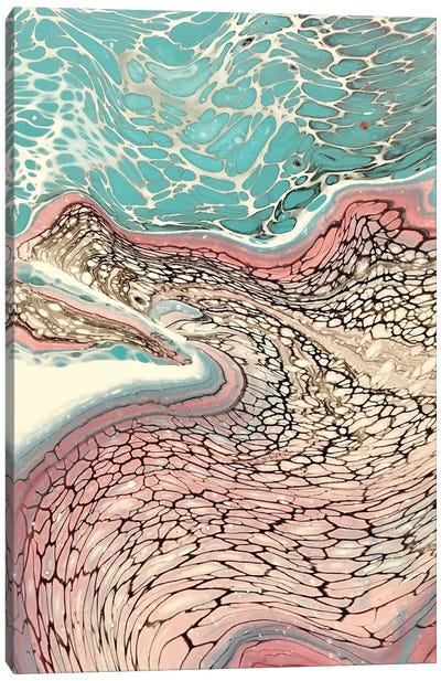 Water Tracks Canvas Art Print - Ocean Blues