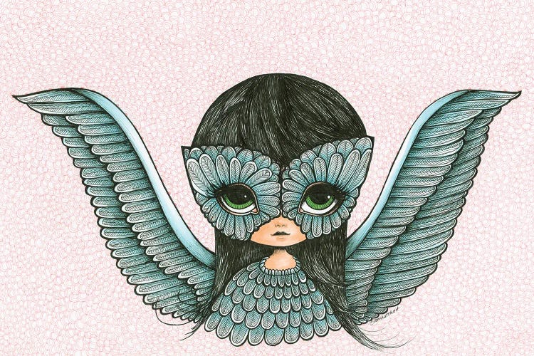 Bird Girl by Ann Hutchinson wall art