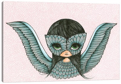 Bird Girl Canvas Art Print - Ann Hutchinson