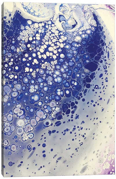 Blue Foam Canvas Art Print - Ocean Blues