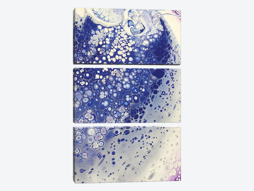 Blue Foam by Ann Hutchinson 3-piece Canvas Print