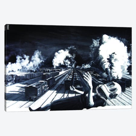 Are We High Enough To Clear These Tracks Canvas Print #AHU10} by Alec Huxley Canvas Artwork