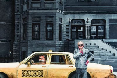 Foxes At Night by Alec Huxley art print