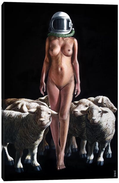 Still Born Still Taking Shape Canvas Art Print - Female Nude Art