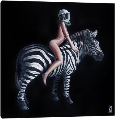 Vagabondange Canvas Art Print - Zebra Art