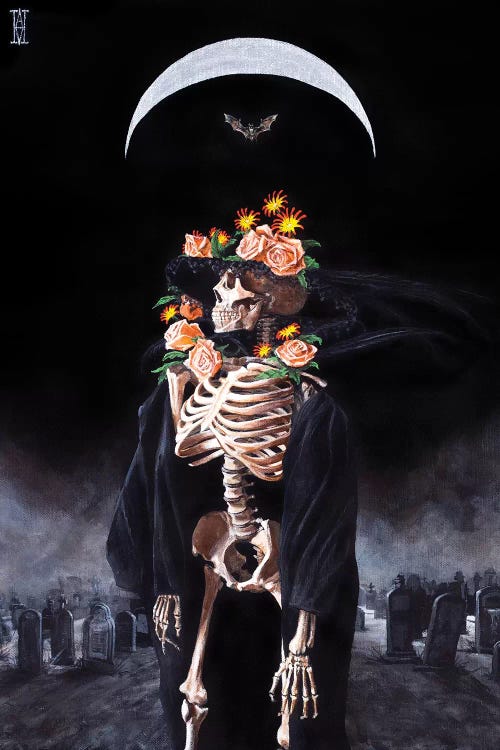 Sueno de Una Noche Lunes en el Cementerio by Alec Huxley wall art