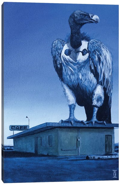 Dusk Of The Vulture Canvas Art Print - Dereliction Art
