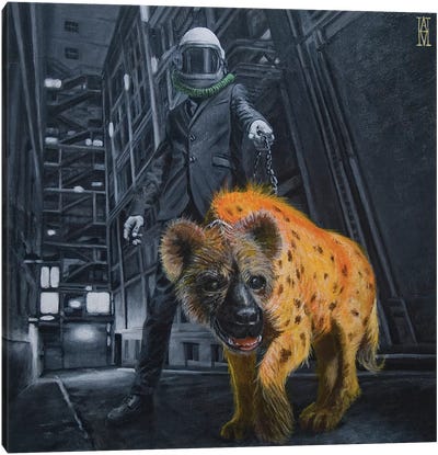 Alley Scraps Canvas Art Print - Leopard Art