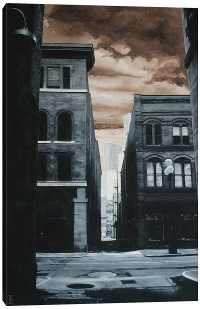 Alley Off Jackson St. Canvas Art Print - Alec Huxley