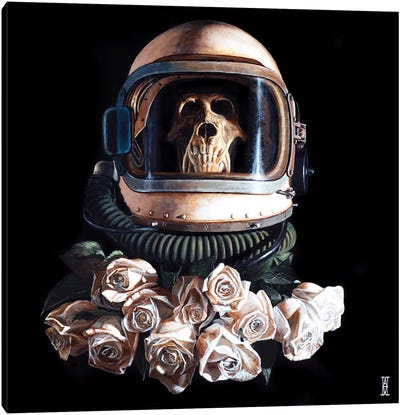 Starship Trooper Redux Canvas Art Print - Skull Art