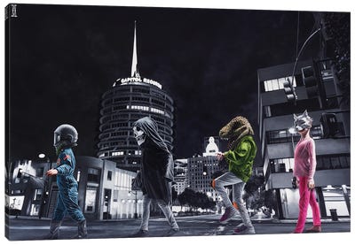Ghouls Night Out Canvas Art Print - Alec Huxley