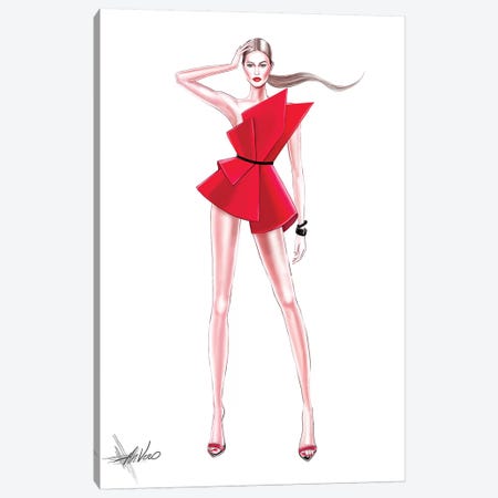 Fashion Red Canvas Print #AHV13} by AhVero Canvas Print