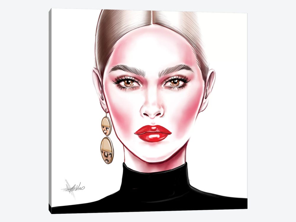 Red Lips by AhVero 1-piece Canvas Art