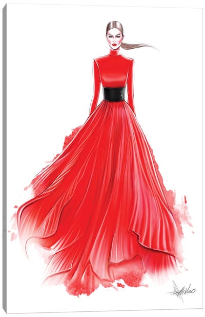 Red Red Dress Canvas Art Print - Ahvero