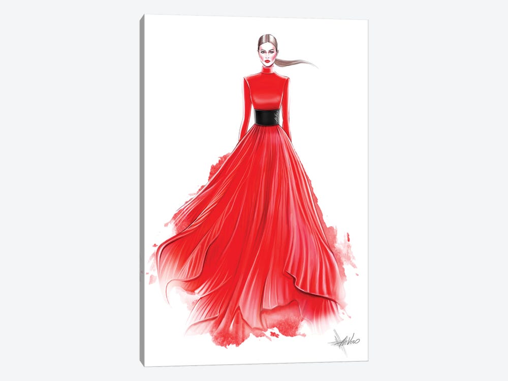 Red Red Dress by AhVero 1-piece Canvas Art Print