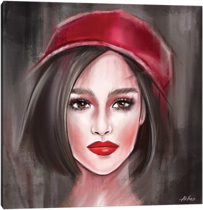Red Hat Canvas Art Print - Ahvero