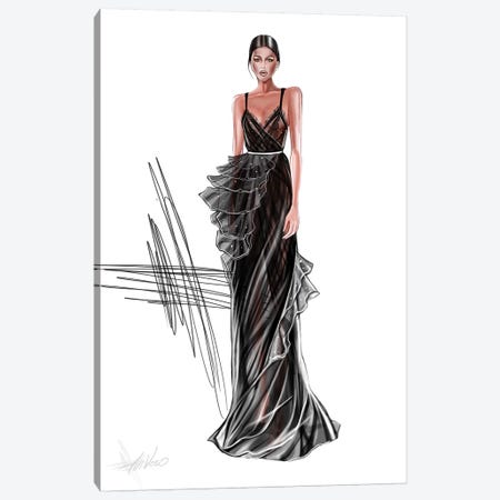 Couture Black Dress Canvas Print #AHV9} by AhVero Canvas Art Print