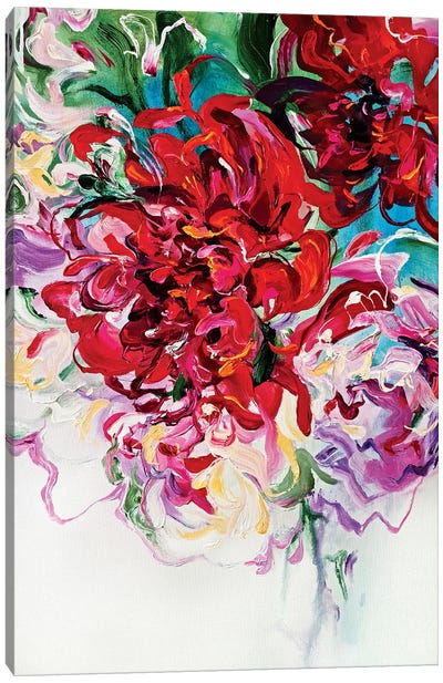 Abstract Floral Canvas Art Print - Anna Cher