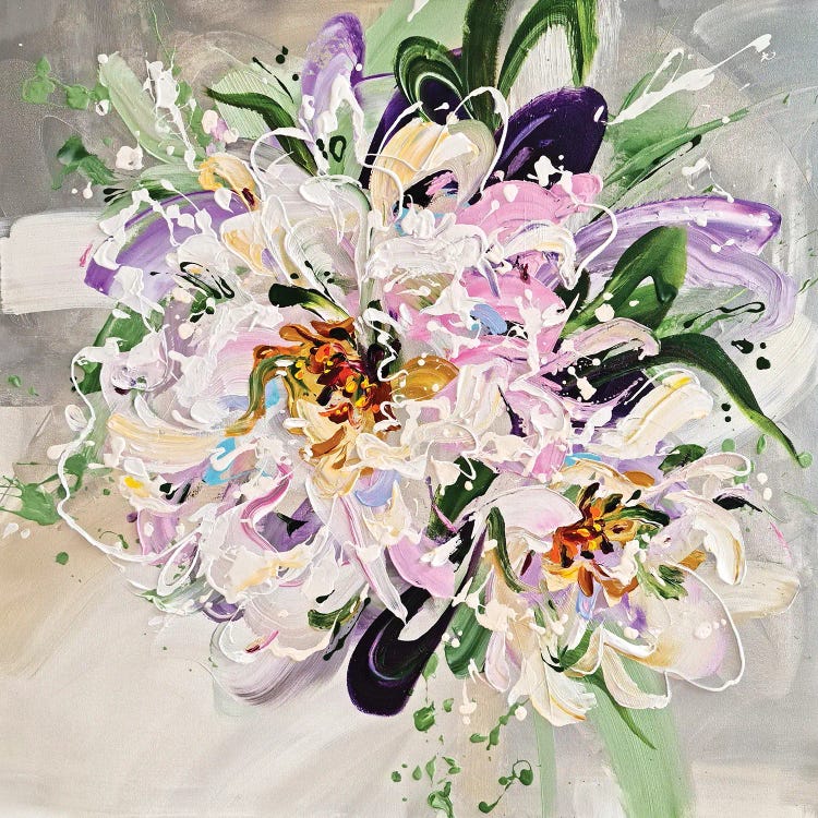 White Flowers by Anna Cher wall art