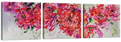 Floral Triptych Canvas Art Print - Art Sets | Triptych & Diptych Wall Art