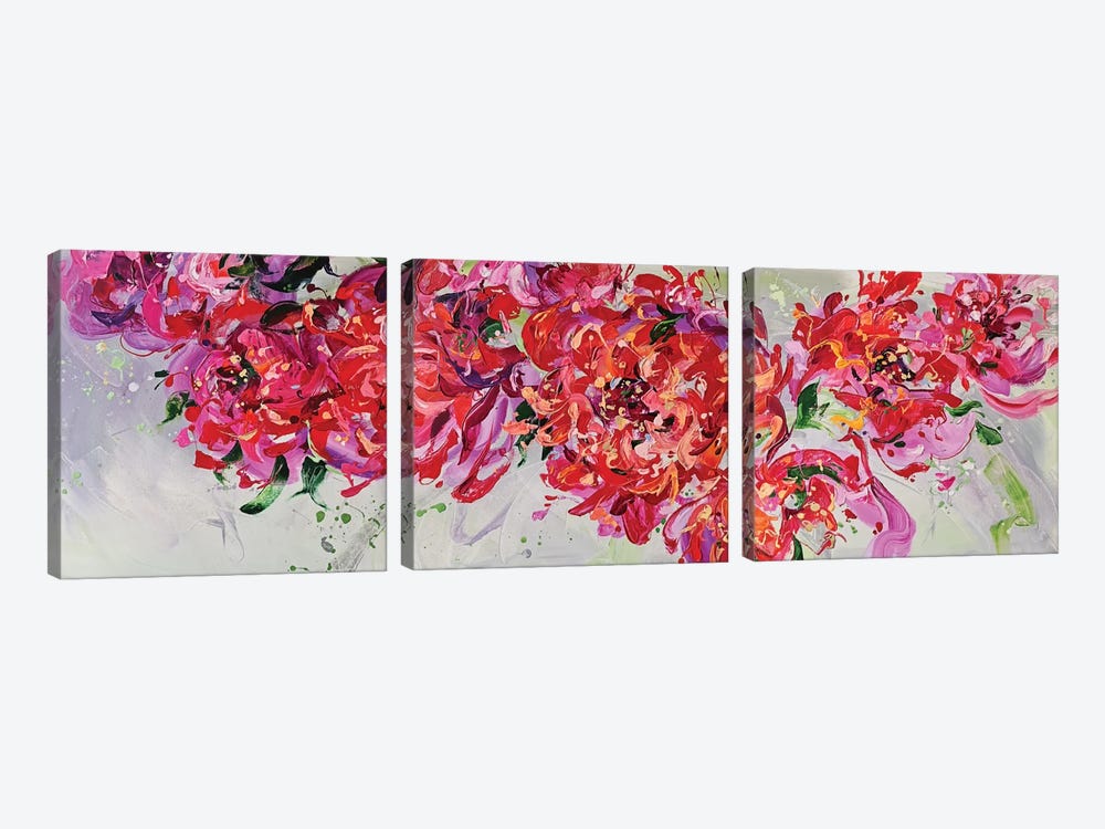 Floral Triptych by Anna Cher 3-piece Canvas Art