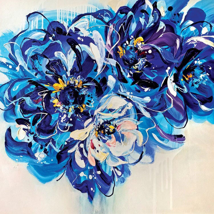 Blue Flowers by Anna Cher wall art