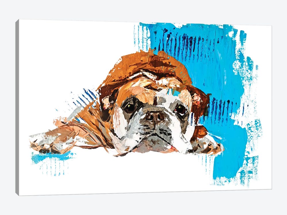 English Bulldog by Anna Cher 1-piece Canvas Wall Art