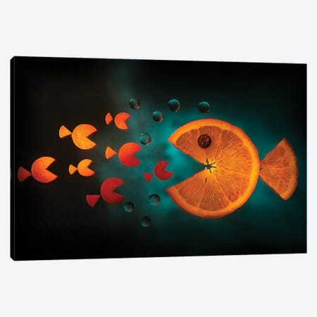 Orange Fish Canvas Print #AIA2} by Aida Ianeva Canvas Wall Art