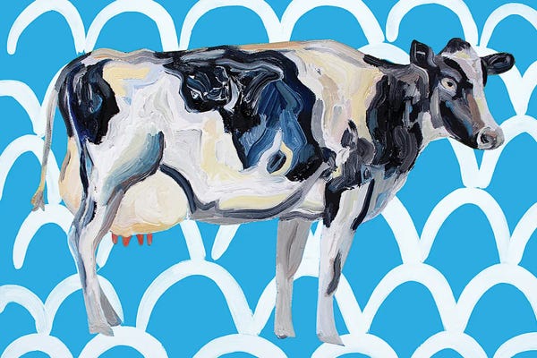 Black & White & Blue: Friesian Wavey Love by Alice Straker