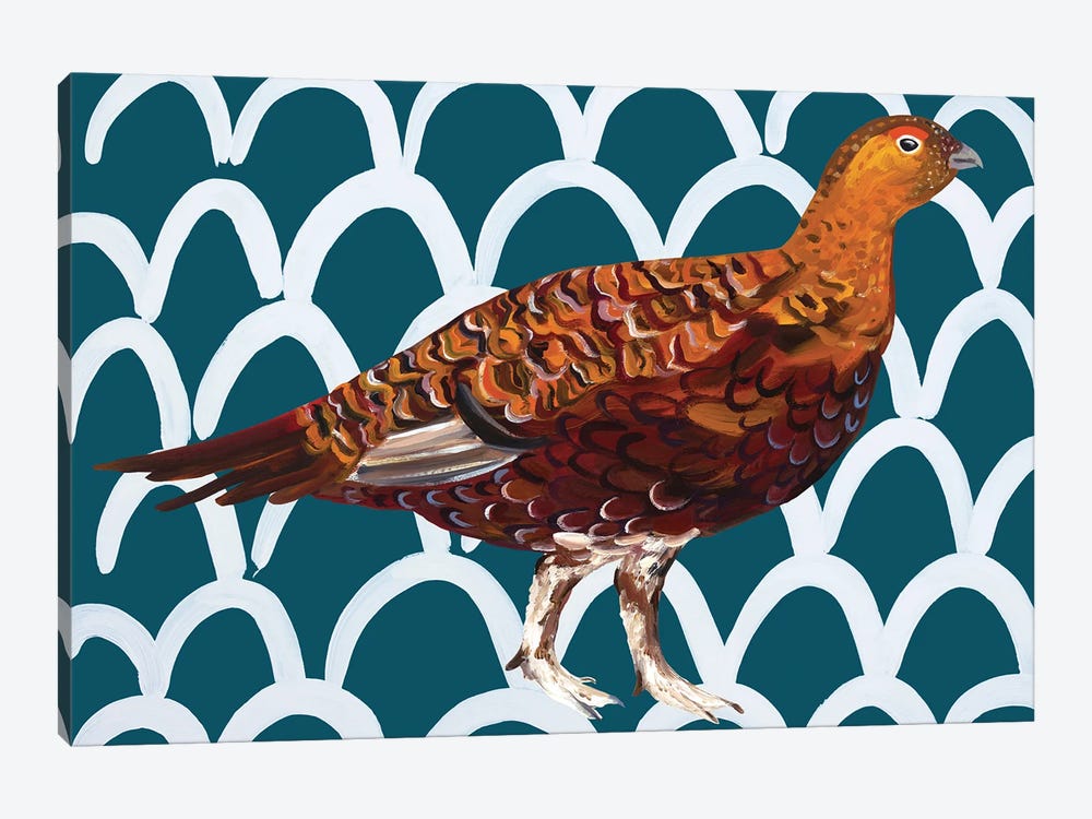 Gorgeous Grouse Wavey by Alice Straker 1-piece Canvas Print