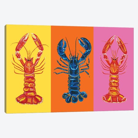 Lobster Langoustines Love Canvas Print #AIE20} by Alice Straker Canvas Wall Art
