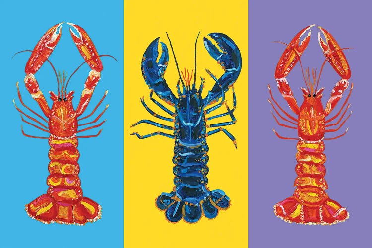 Lobster Love Pop Art by Alice Straker wall art