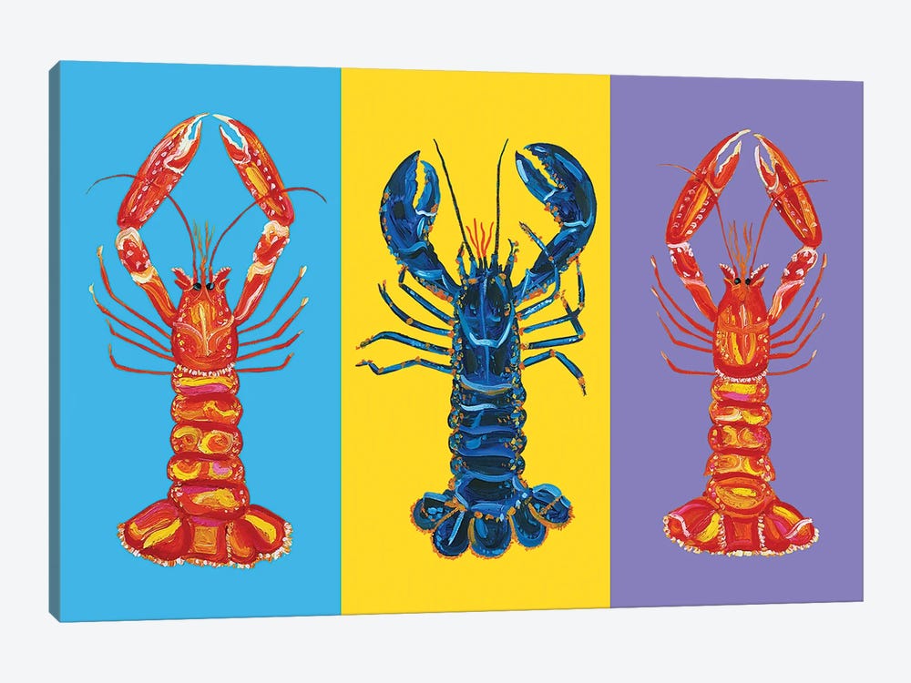 Lobster Love Pop Art by Alice Straker 1-piece Canvas Artwork