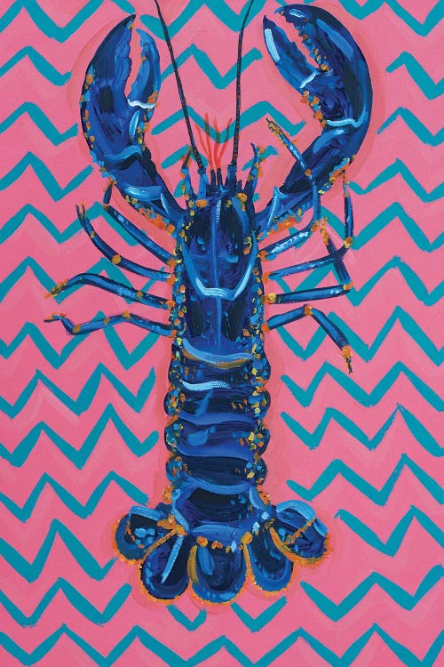 Lobster on Zigzag by Alice Straker wall art