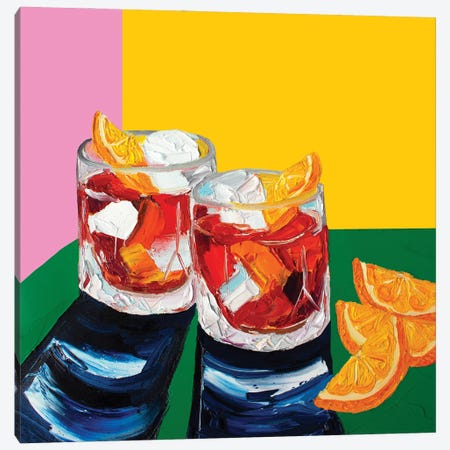 Negronis Canvas Print #AIE25} by Alice Straker Art Print